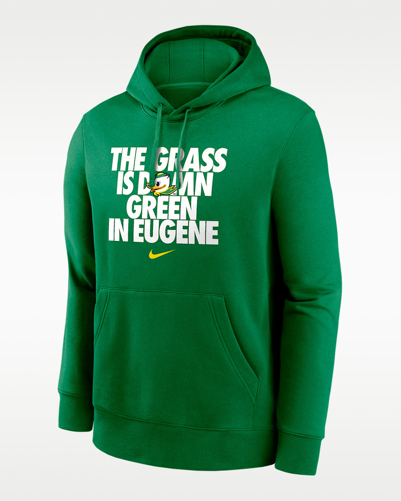 Oregon Grass Is Green Club Men's Nike College Pullover Hoodie 1