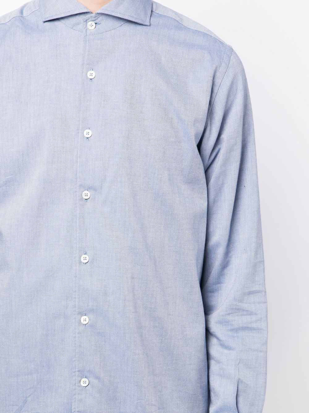 cutaway-collar cotton shirt - 7