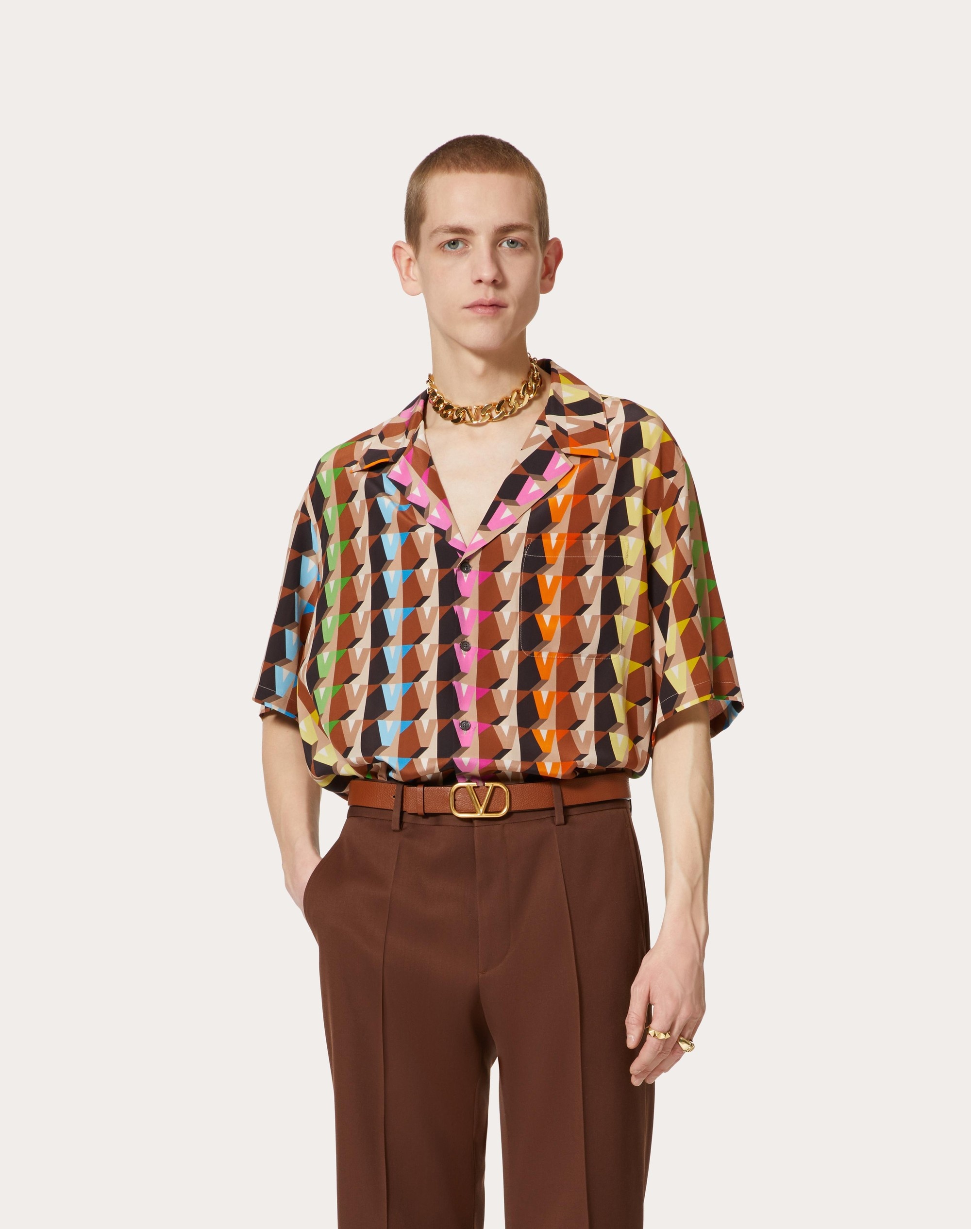 3DREAM VALENTINO PRINTED SILK SHIRT - 3
