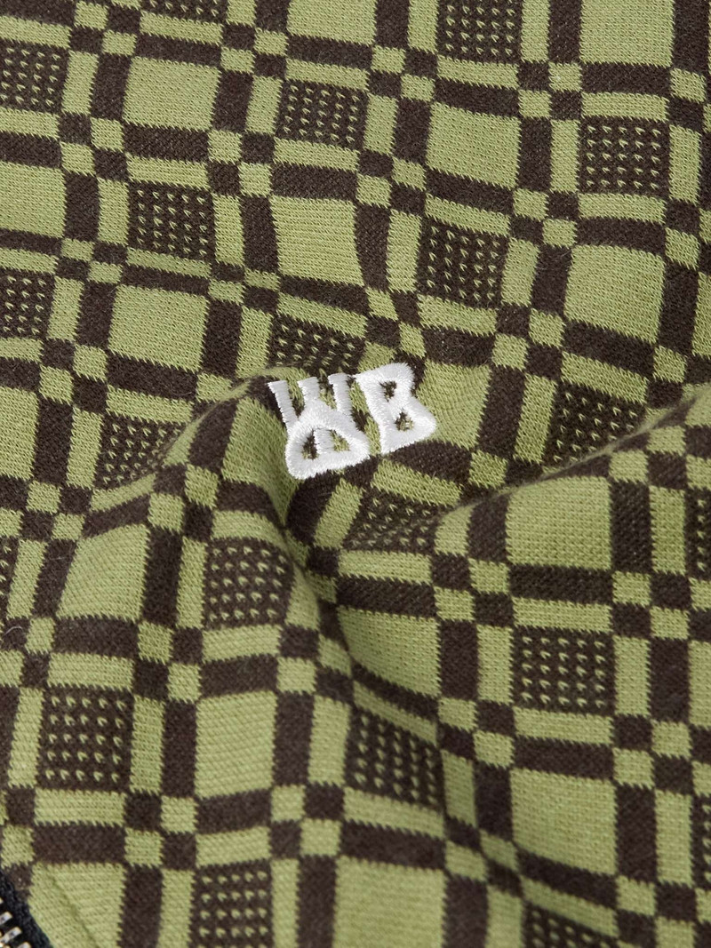 Power Crochet-Trimmed Jacquard-Knit Organic Cotton-Blend Jersey Track Jacket 3