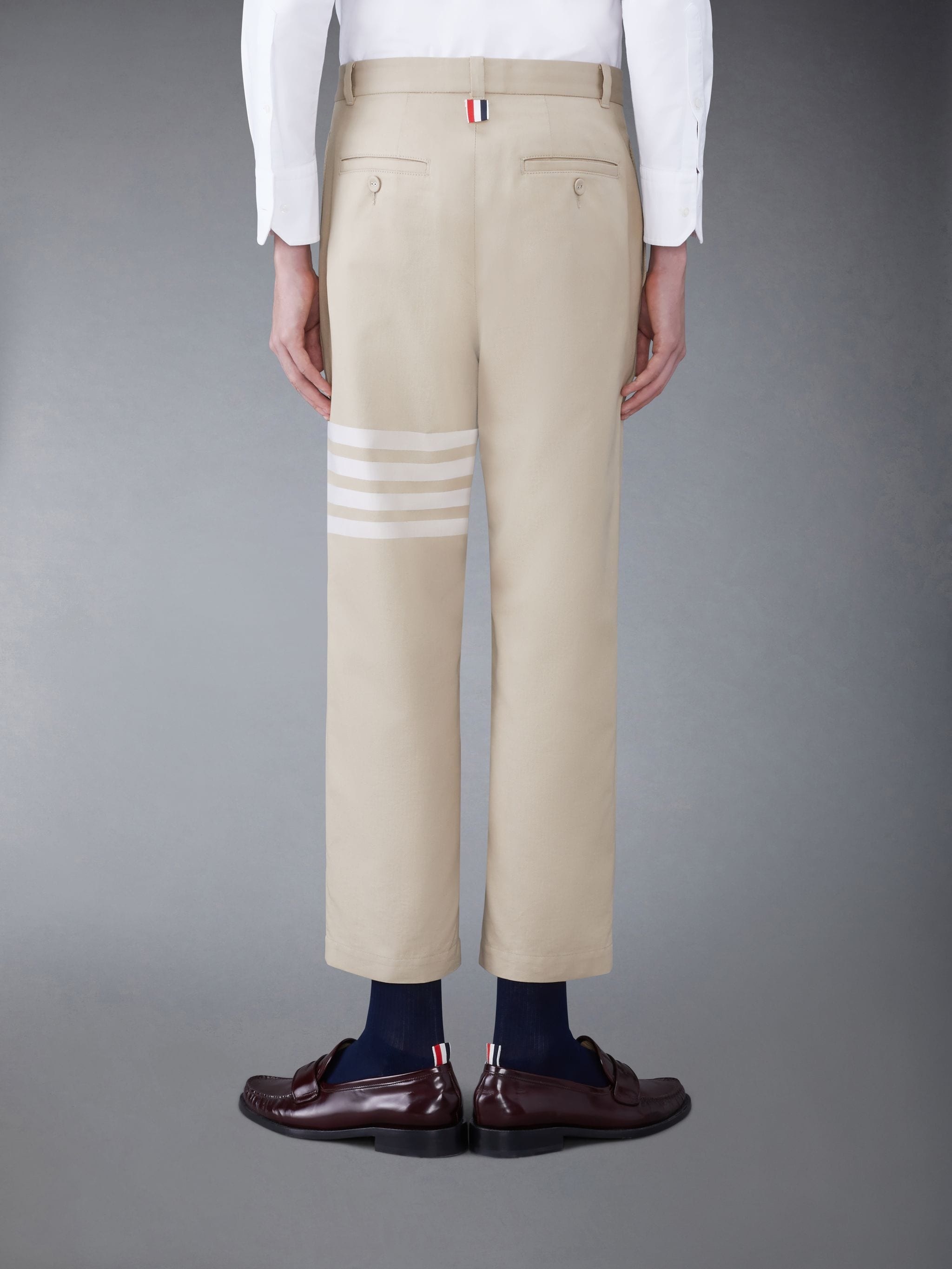 Cotton 4-Bar Straight Leg Trouser - 2