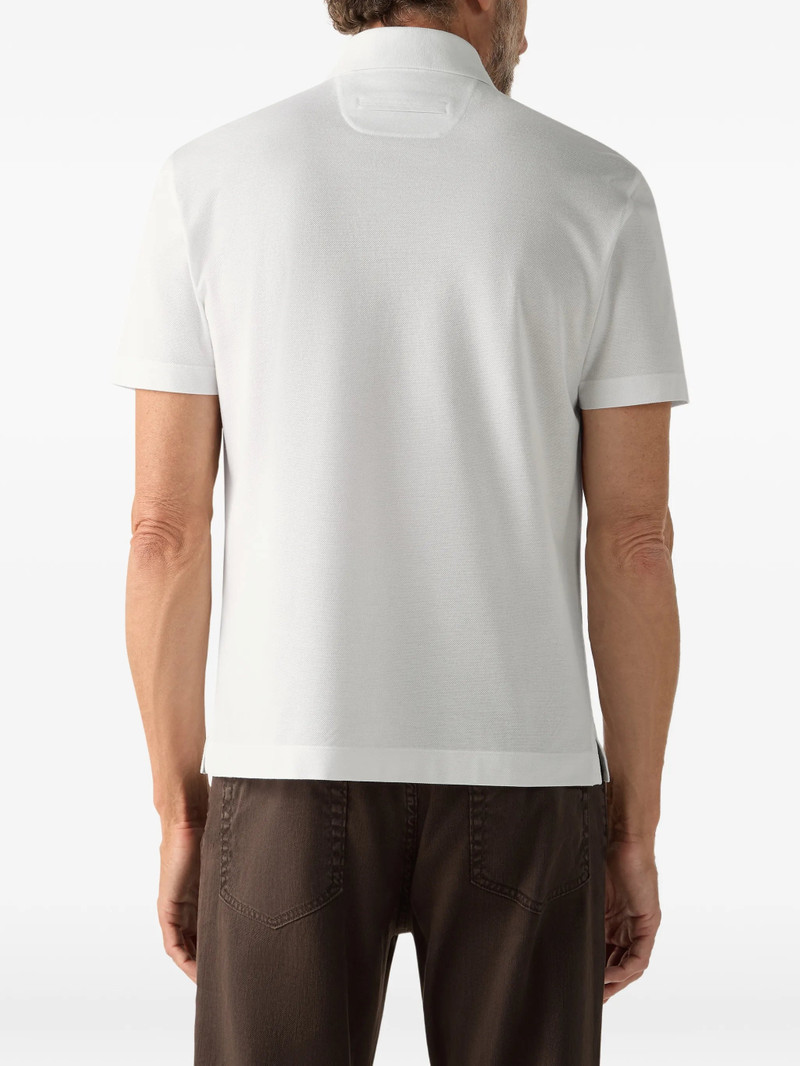 ZEGNA Zegna Optical White Polo Shirt outlook