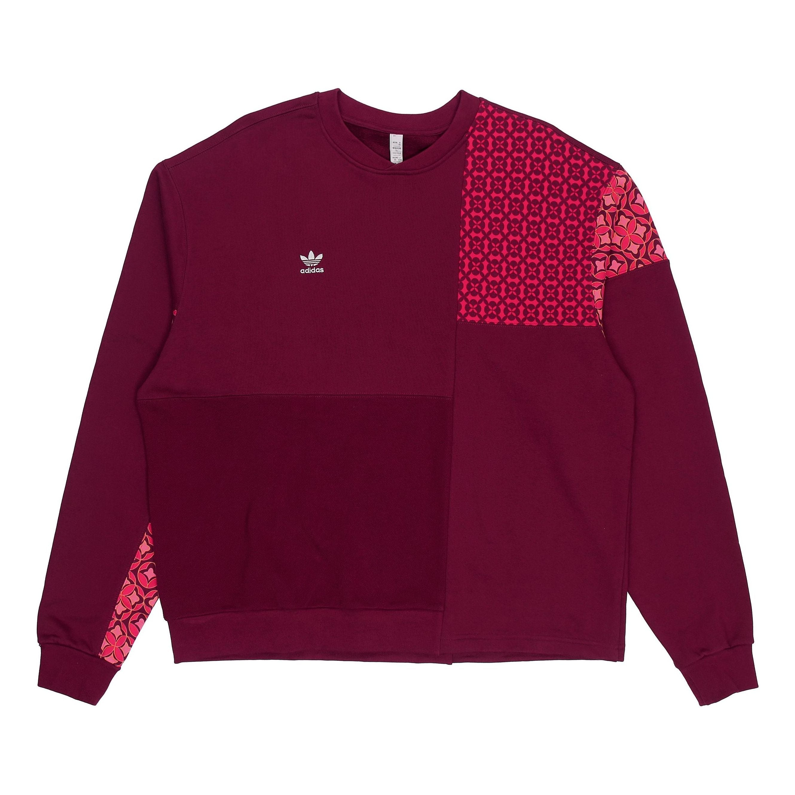 adidas originals CNY Limited Pattern Printing Sports Round Neck Pullover Brown Red HC0564 - 1