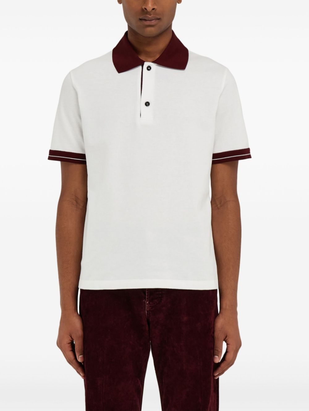 logo-embroidered polo shirt - 3