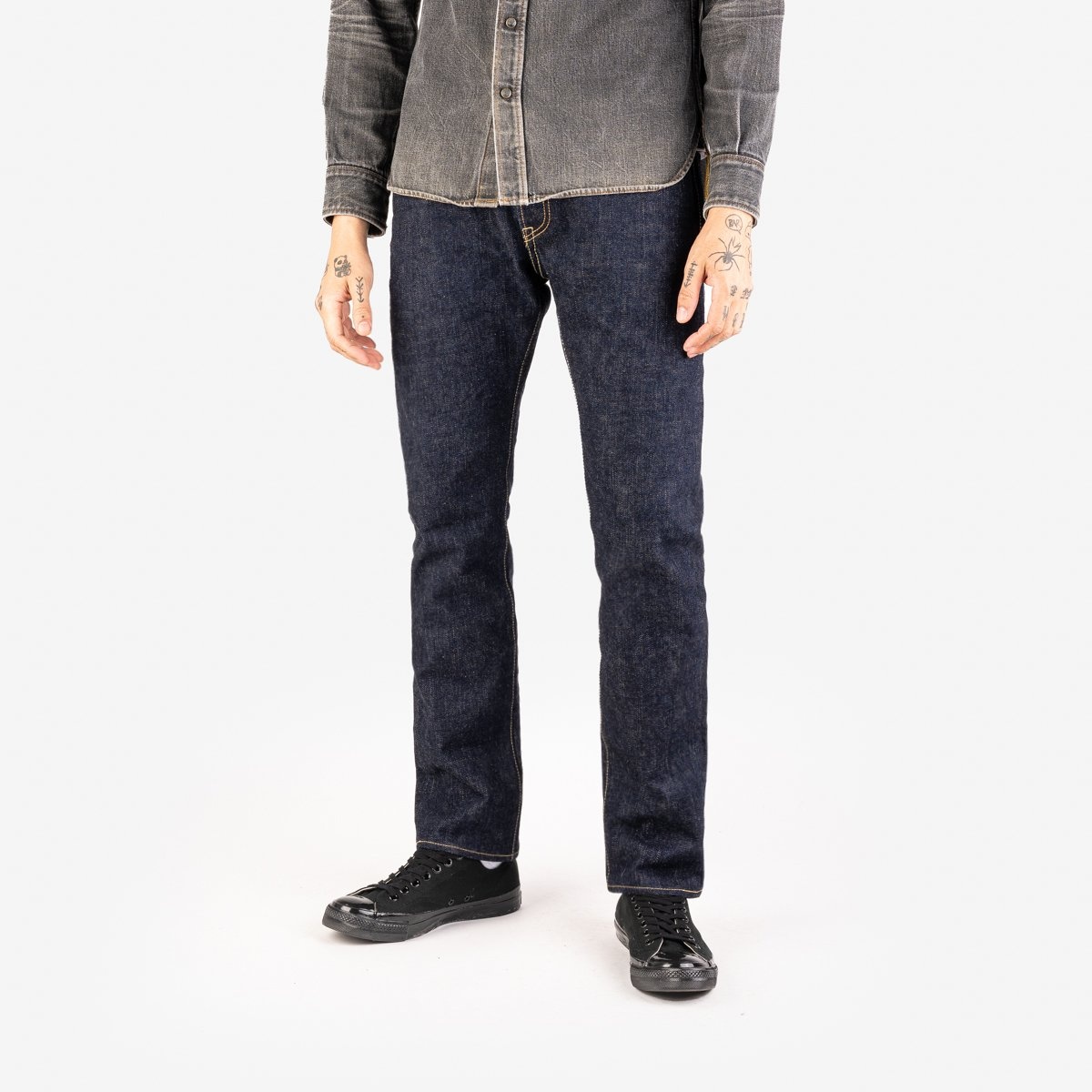 IH-555S-18 18oz Vintage Selvedge Denim Super Slim Cut Jeans - Indigo - 2