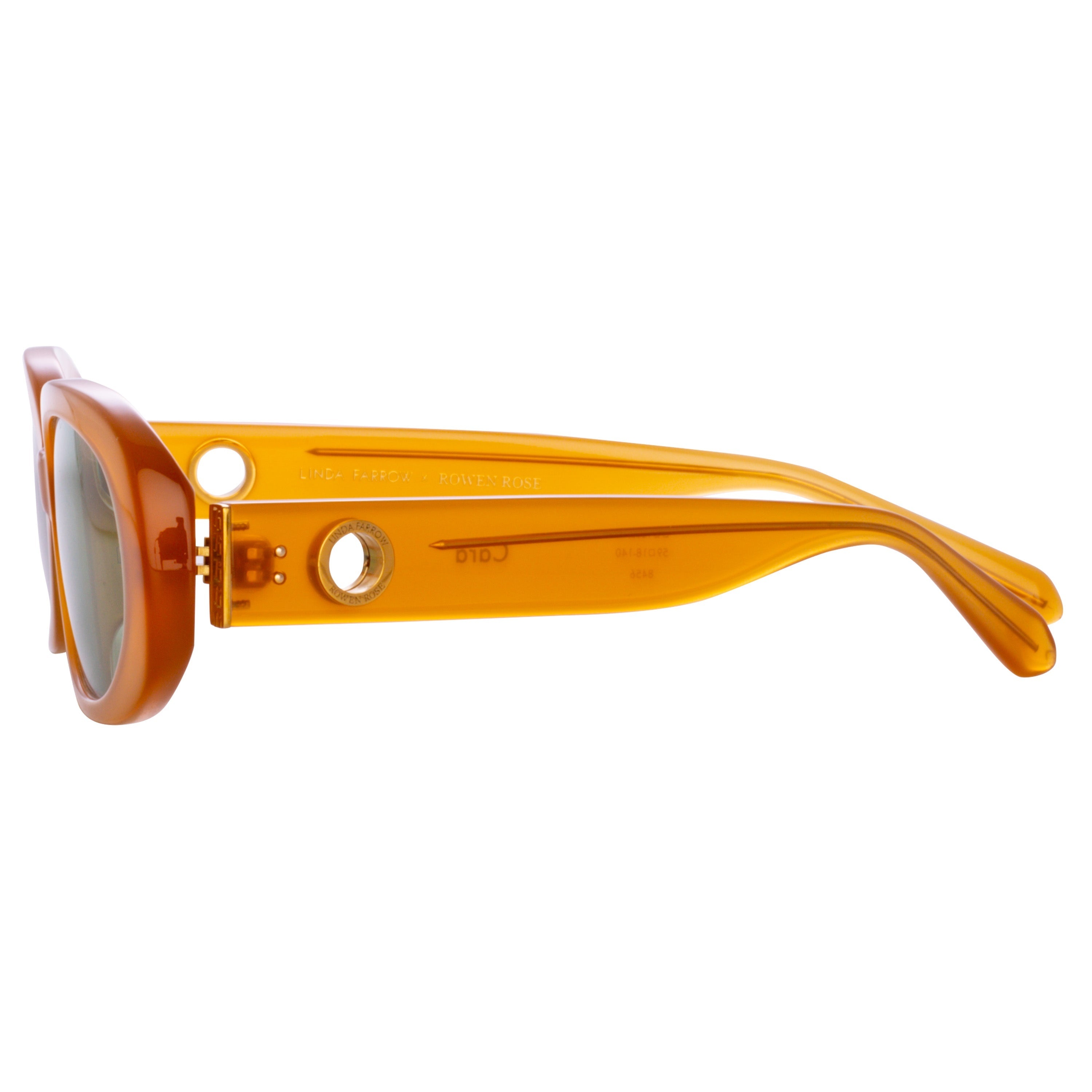 CARA OVAL SUNGLASSES IN HONEY - 4