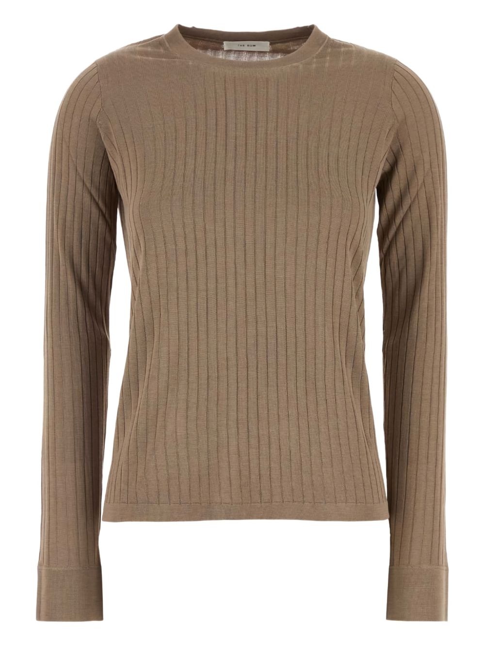 ribbed long-sleeve top - 1