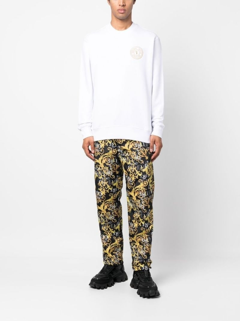 VERSACE JEANS COUTURE logo-embroidered long-sleeve sweatshirt outlook