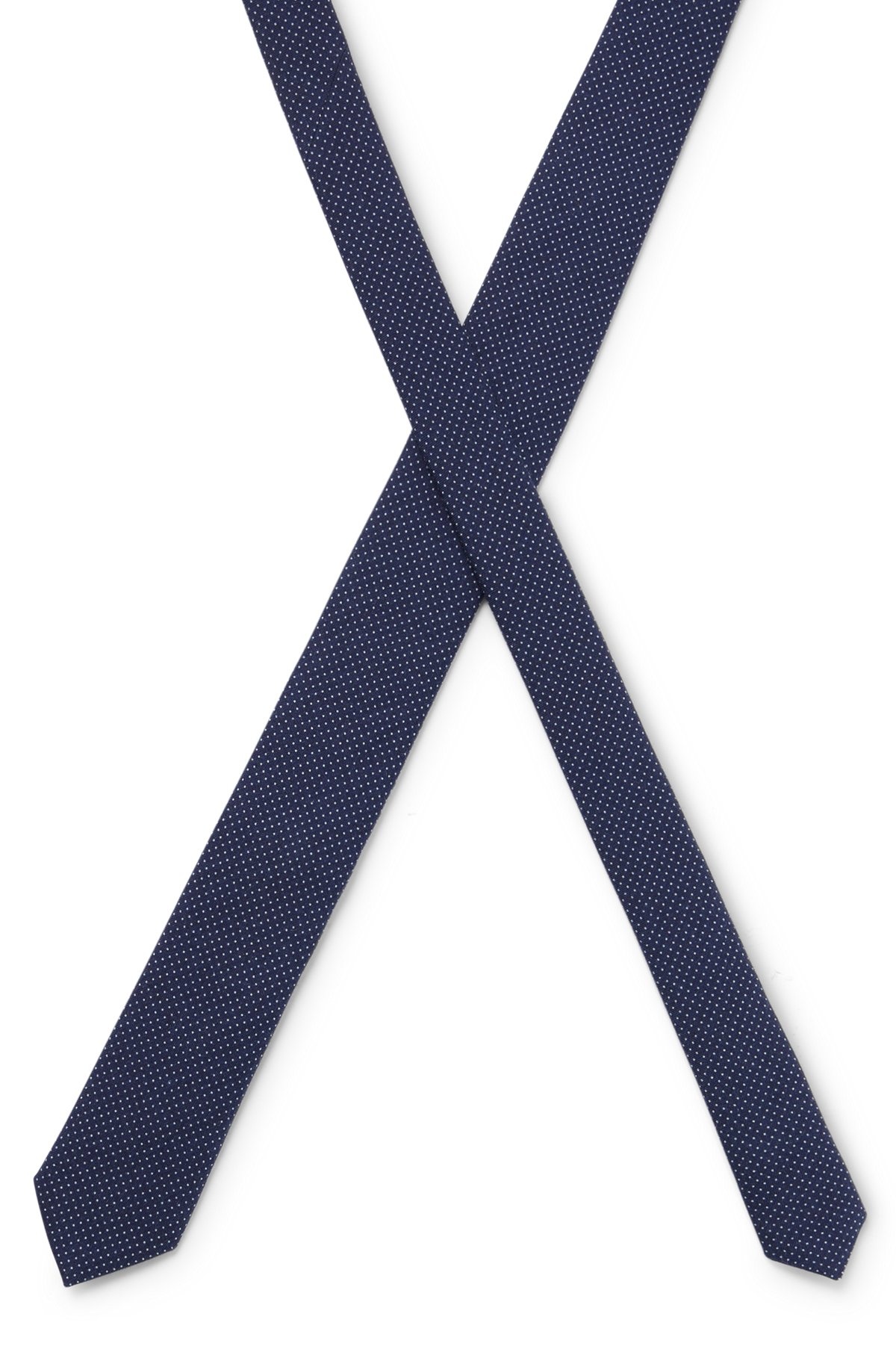 DOT-PRINTED TIE IN COTTON AND WOOL - 4