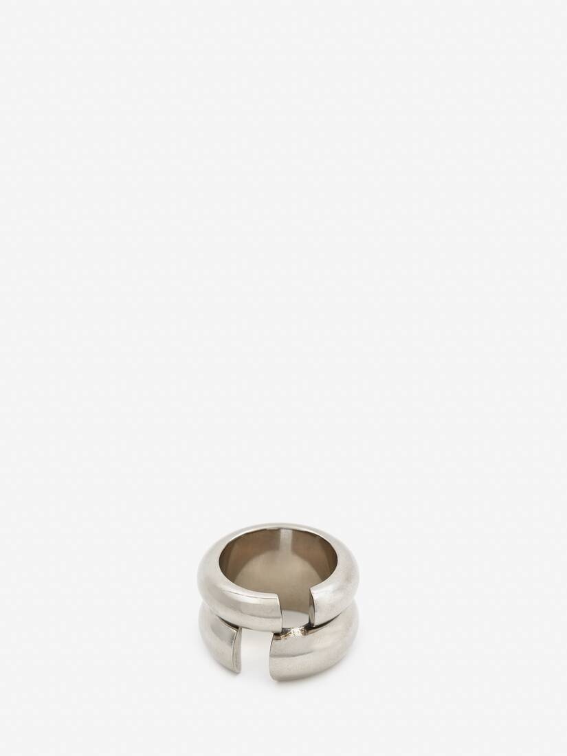 Men's Broken Ring in Antique Silver - 2