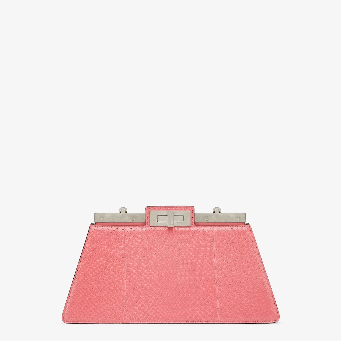 Medium iconic Peekaboo Cut bag made of luxury pink python leather. A new evolution of the Peekaboo I - 3