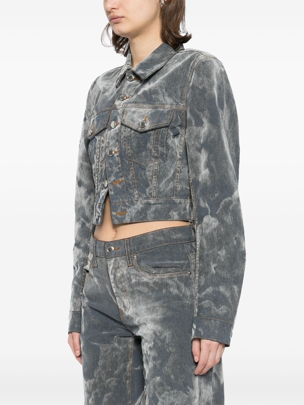 faded effect jacket - 3