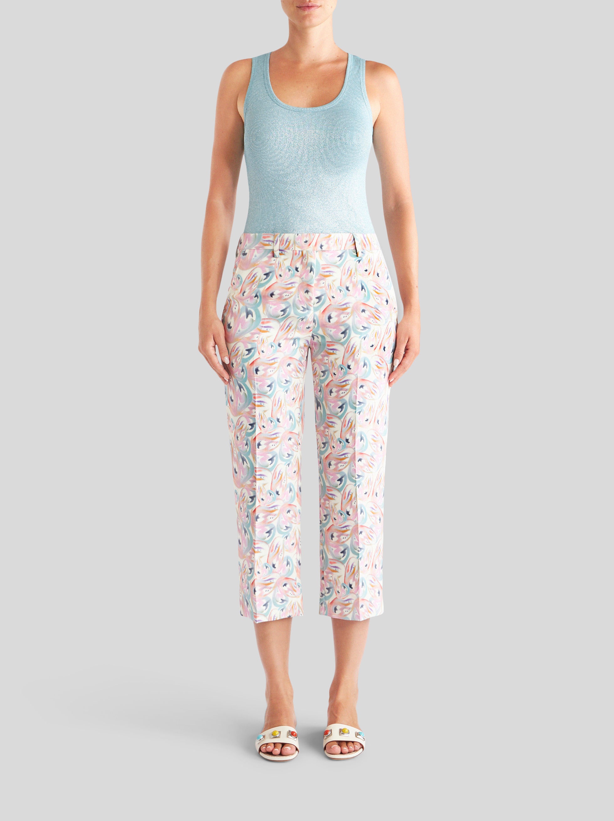 TROUSERS WITH MICRO BUTTERFLY PATTERN - 3