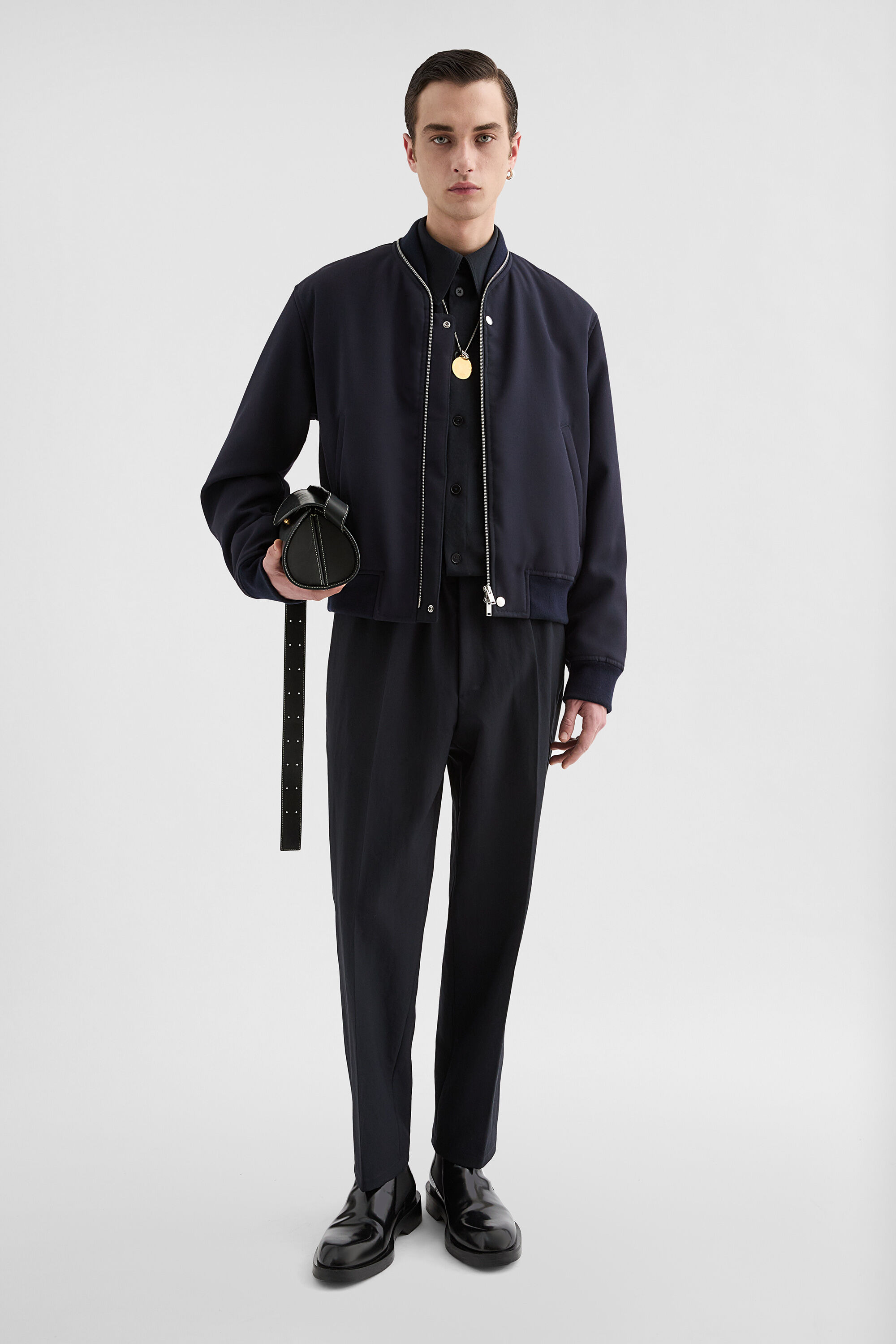 Wool Gabardine Bomber Jacket - 2