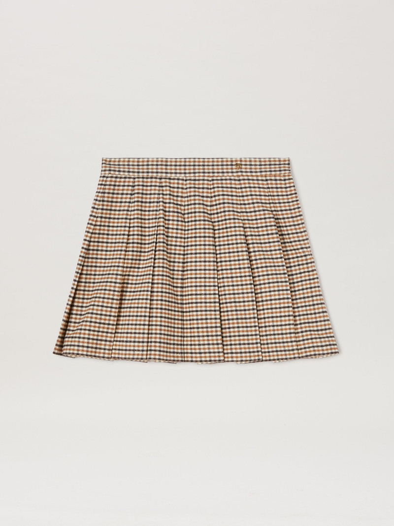 Micro Check Pleated Skirt 1
