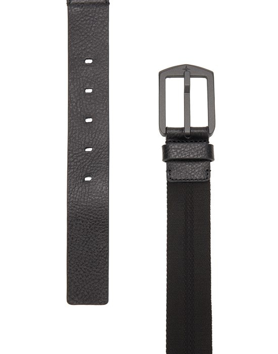 94362 TAPE + LEATHER BELT  BLACK - 2