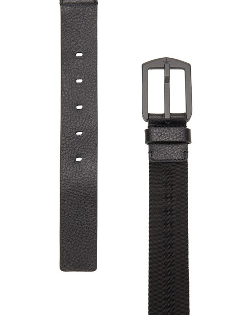 Stone Island 94362 TAPE + LEATHER BELT  BLACK outlook