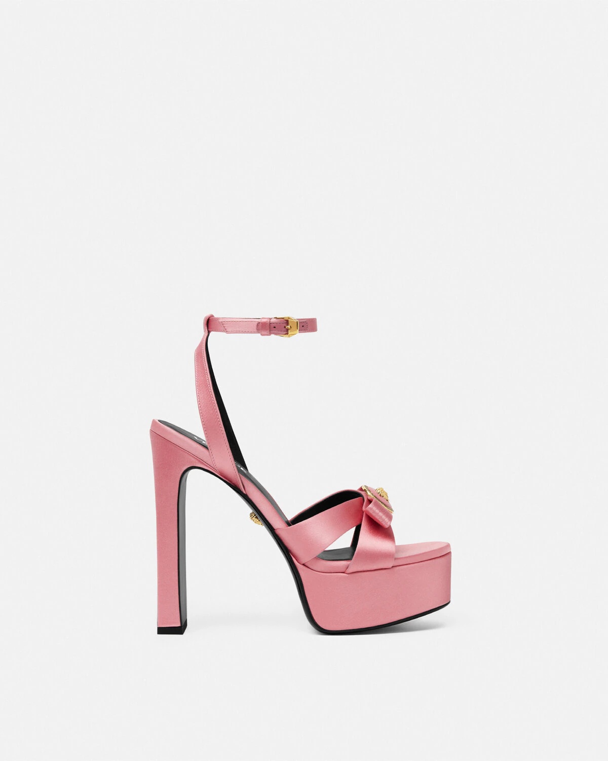 Gianni Ribbon Satin Sandals 140 mm - 1