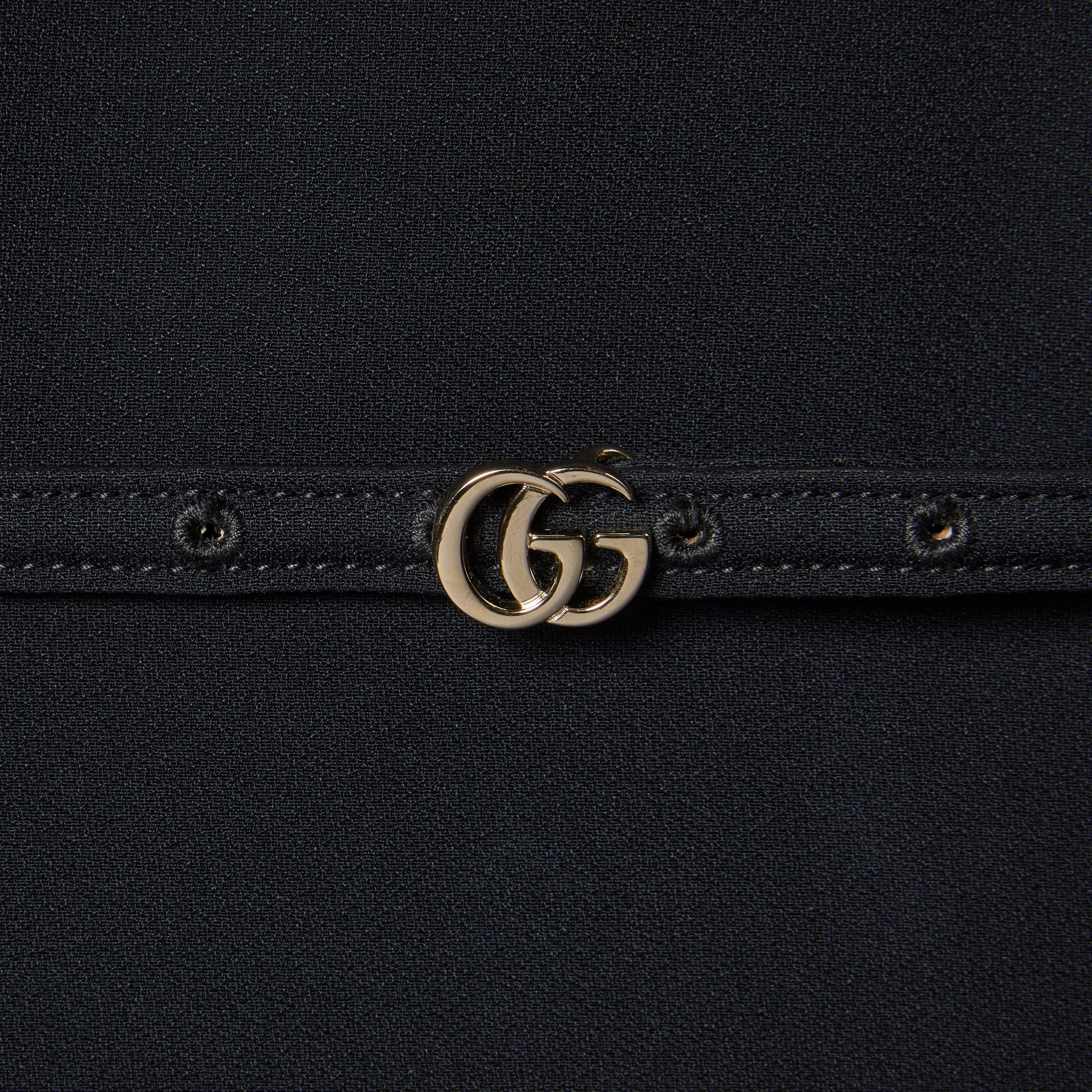 Satin dress with Double G belt - 7