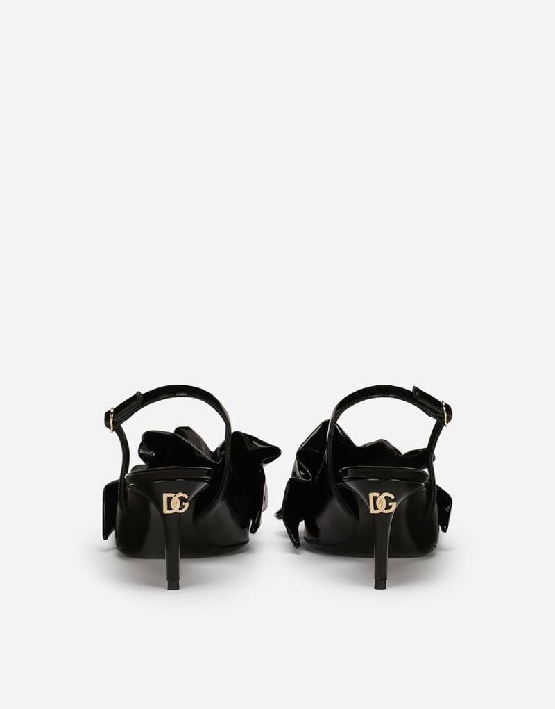 Dolce & Gabbana Patent leather slingbacks with ruching outlook