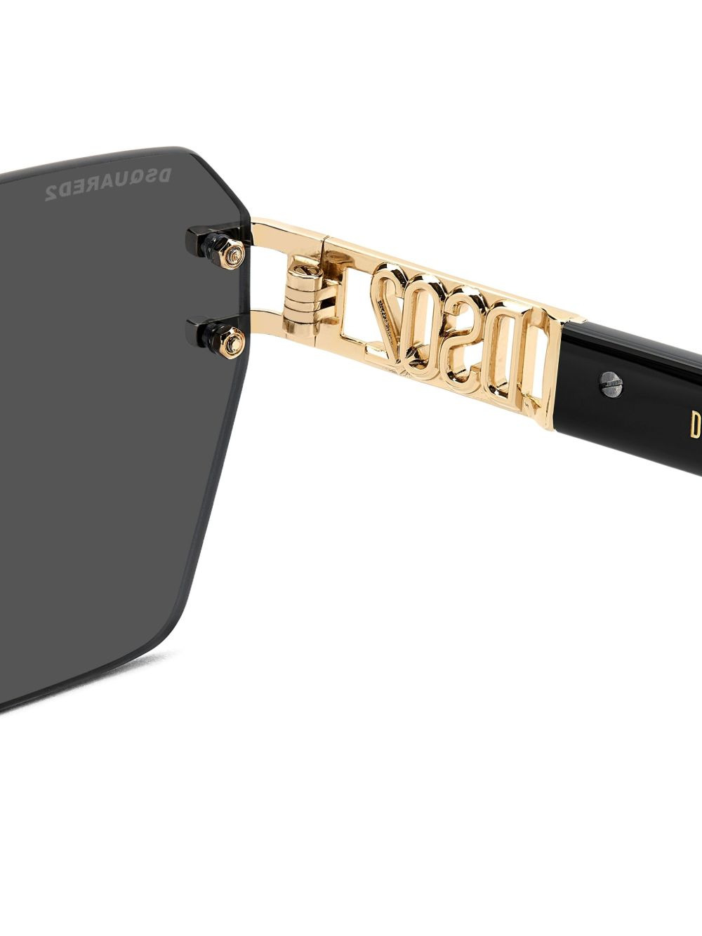 logo-plaque geometric sunglasses - 5