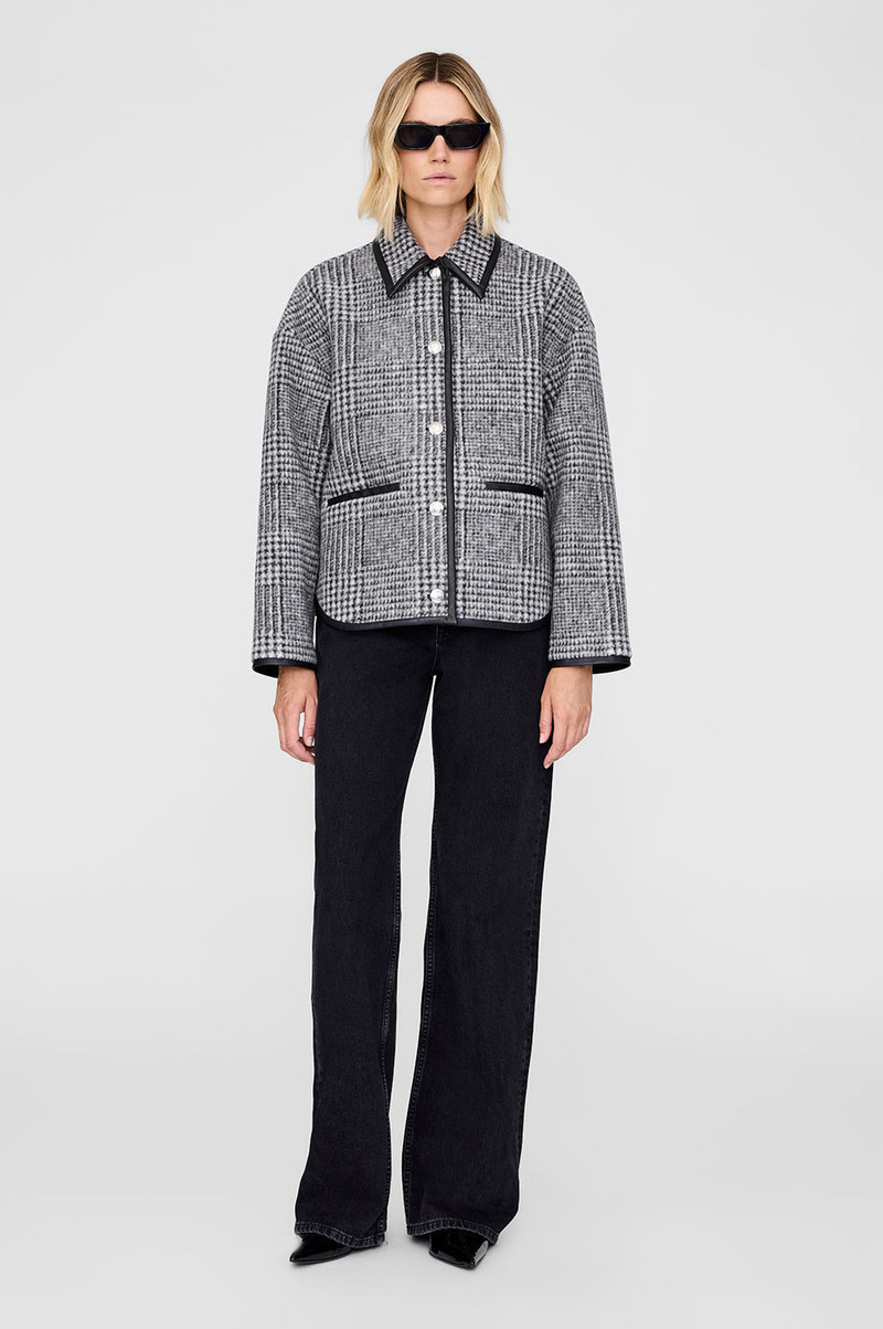 Camden Jacket - Black And Grey Check 5