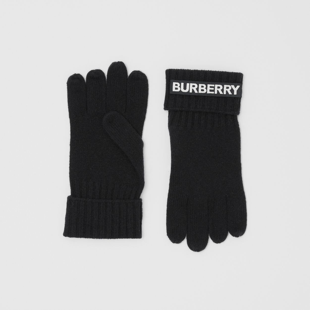 Kingdom and Logo Appliqué Cashmere Gloves - 1