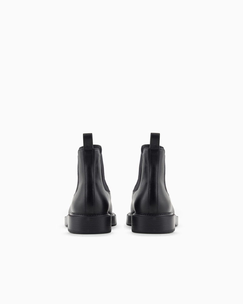 EMPORIO ARMANI DAPPLED LEATHER BEATLE BOOTS outlook