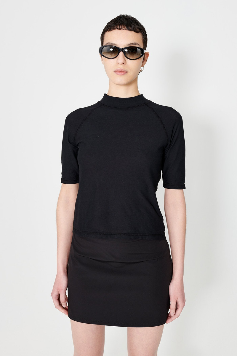 Our Legacy Raglan Turtle Top Black Dry Crepe outlook