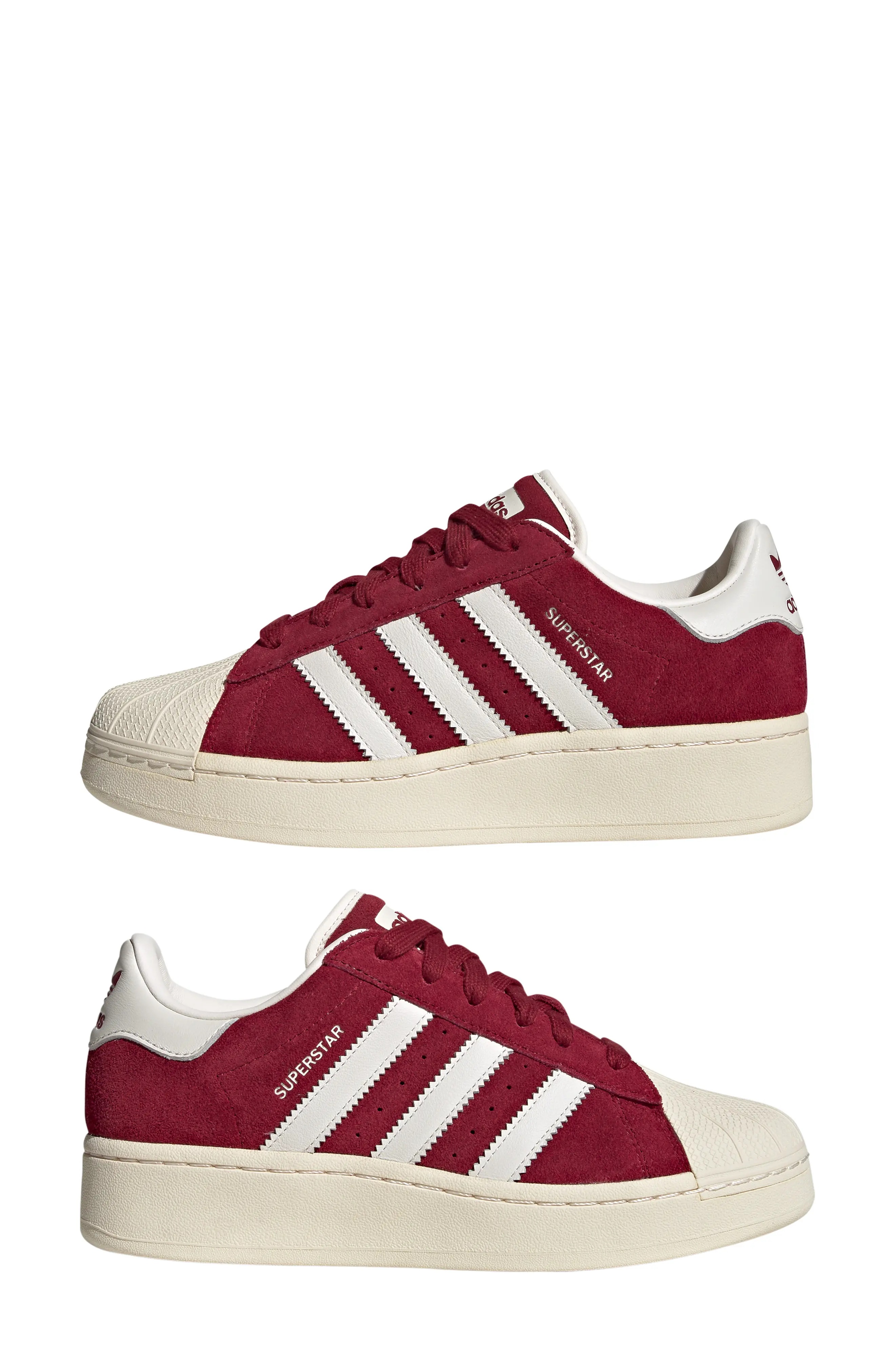 Superstar XLG Lifestyle Sneaker in Burgundy/Cream/White - 9