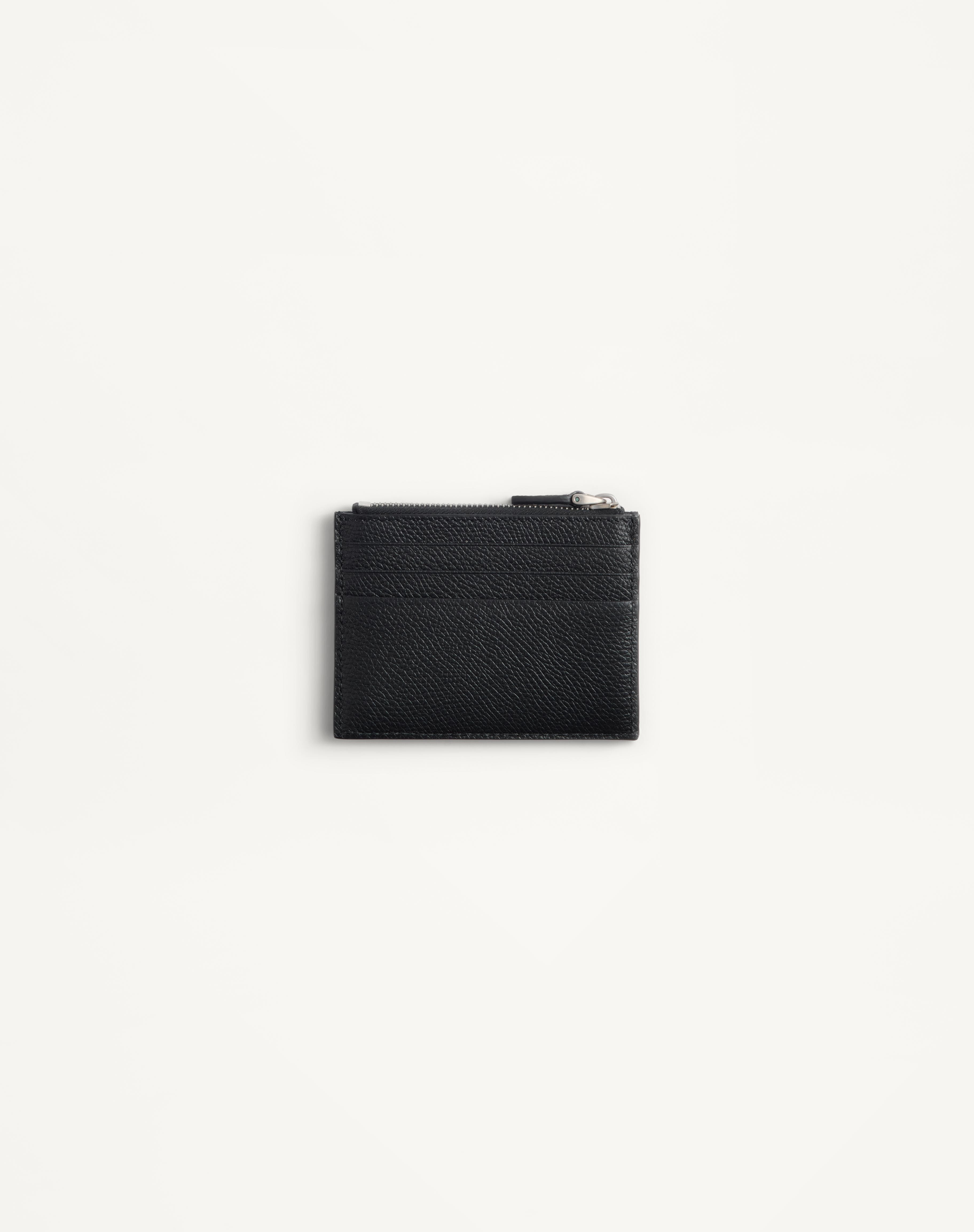 VLOGO SIGNATURE GRAINY CALFSKIN CARD HOLDER - 3