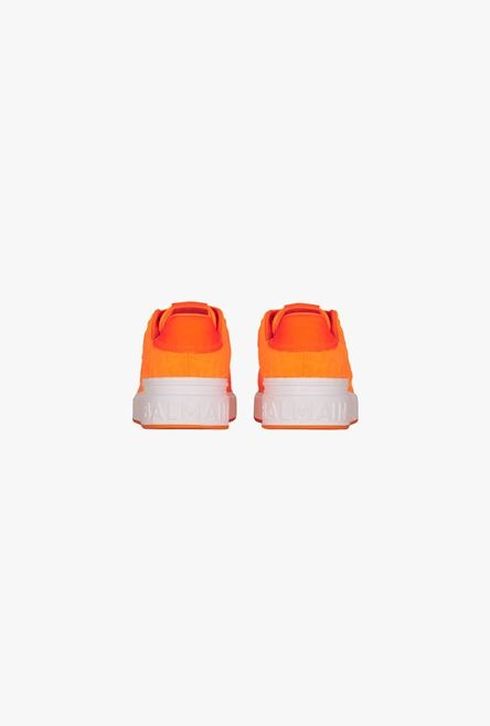 Neon orange embossed monogram neoprene B-Court sneakers - 3