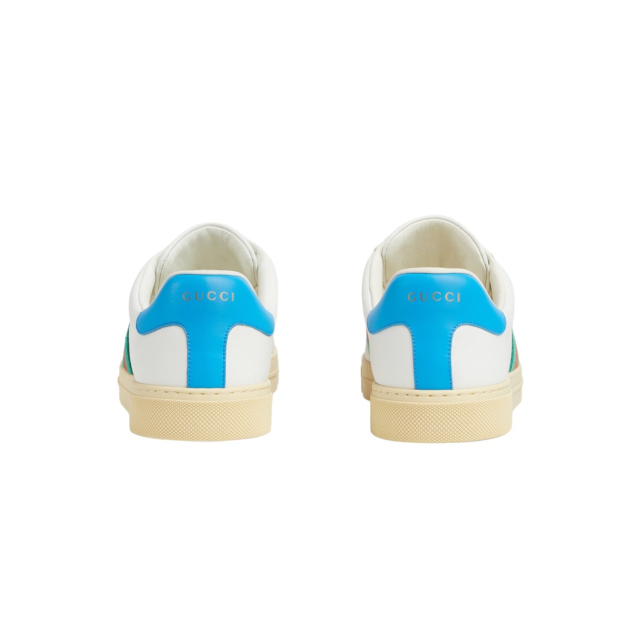 Gucci Ace Web Leather Sneakers - 3