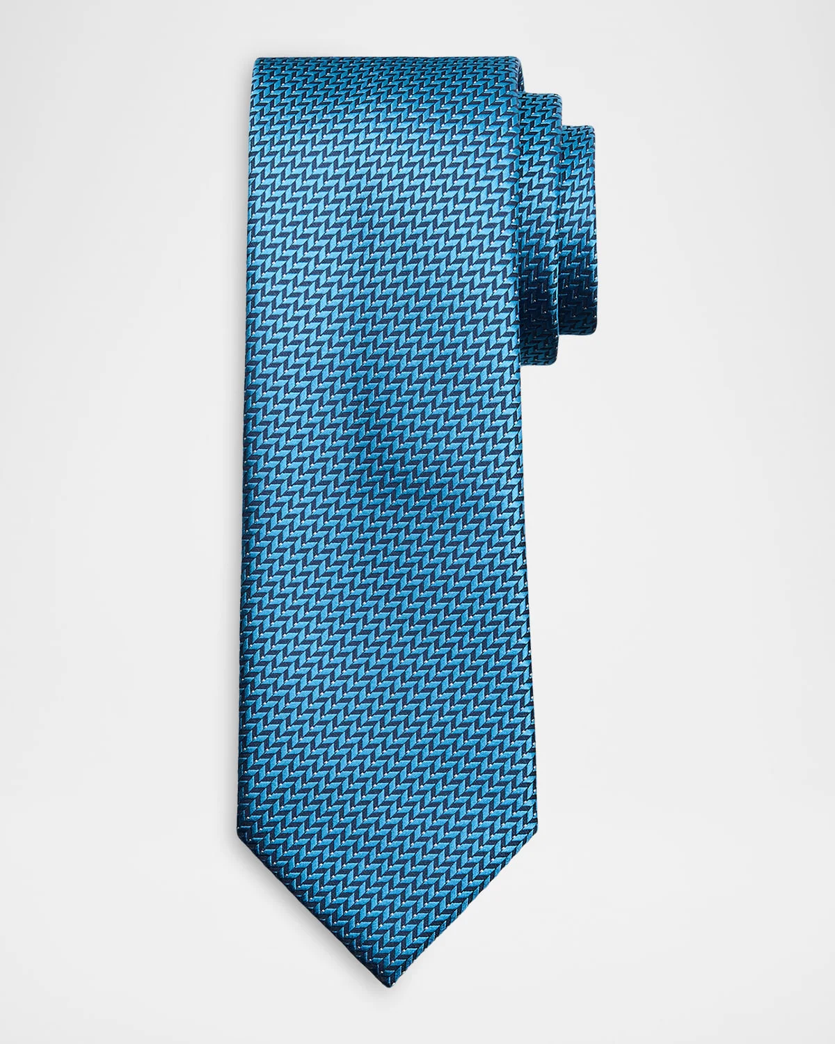 Men & apos;s Woven Herringbone Silk Tie - 1