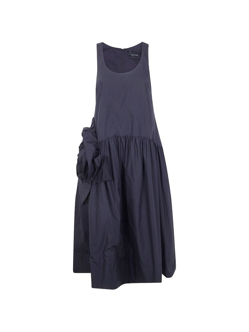 ruffled-detail midi dress 1