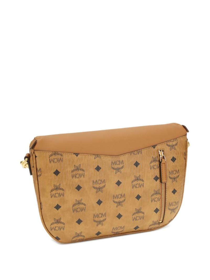 MCM small Diamant 3D logo-patterned messenger bag outlook