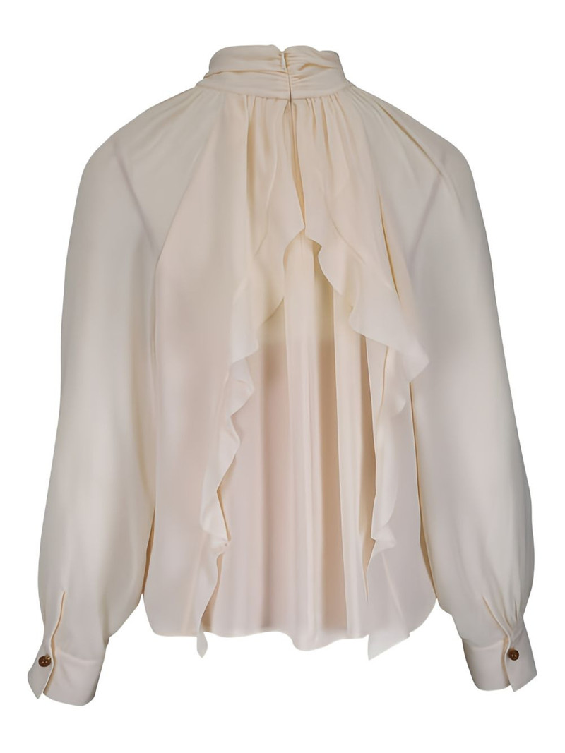 Vince high-neck draped blouse outlook