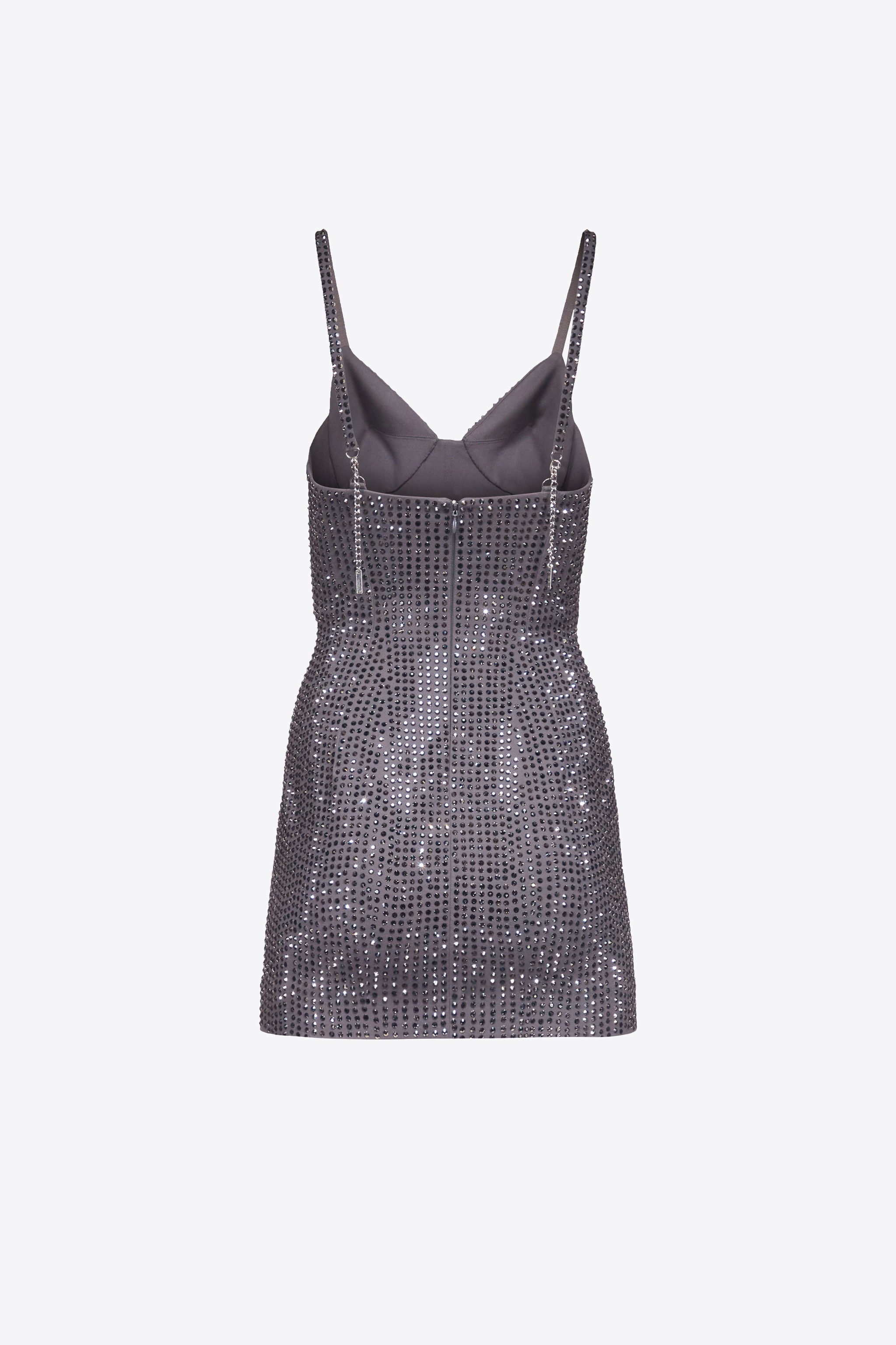 CRYSTAL EMBELLISHED MINI DRESS - 3