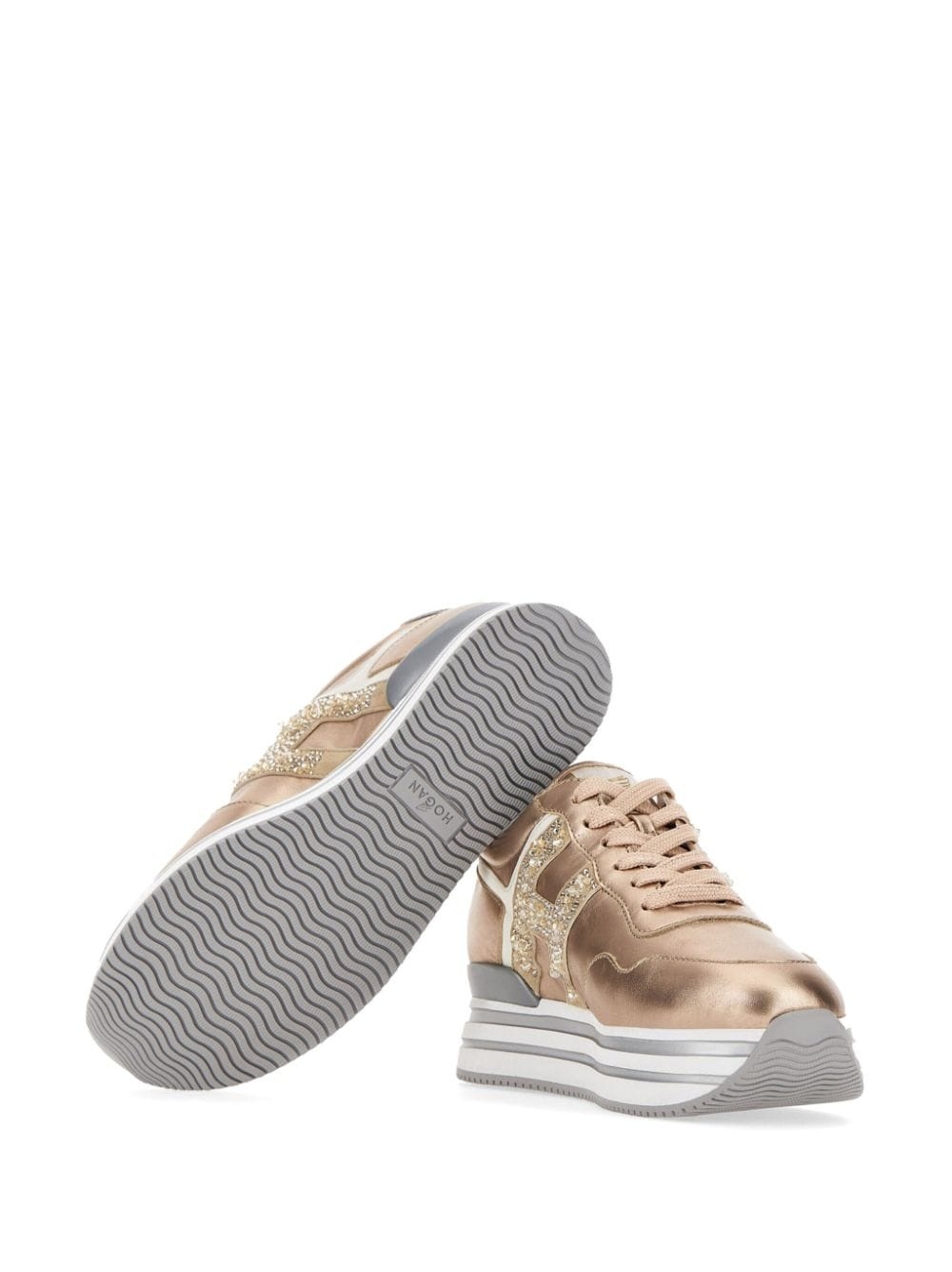 Midi metallic platform sneakers - 4