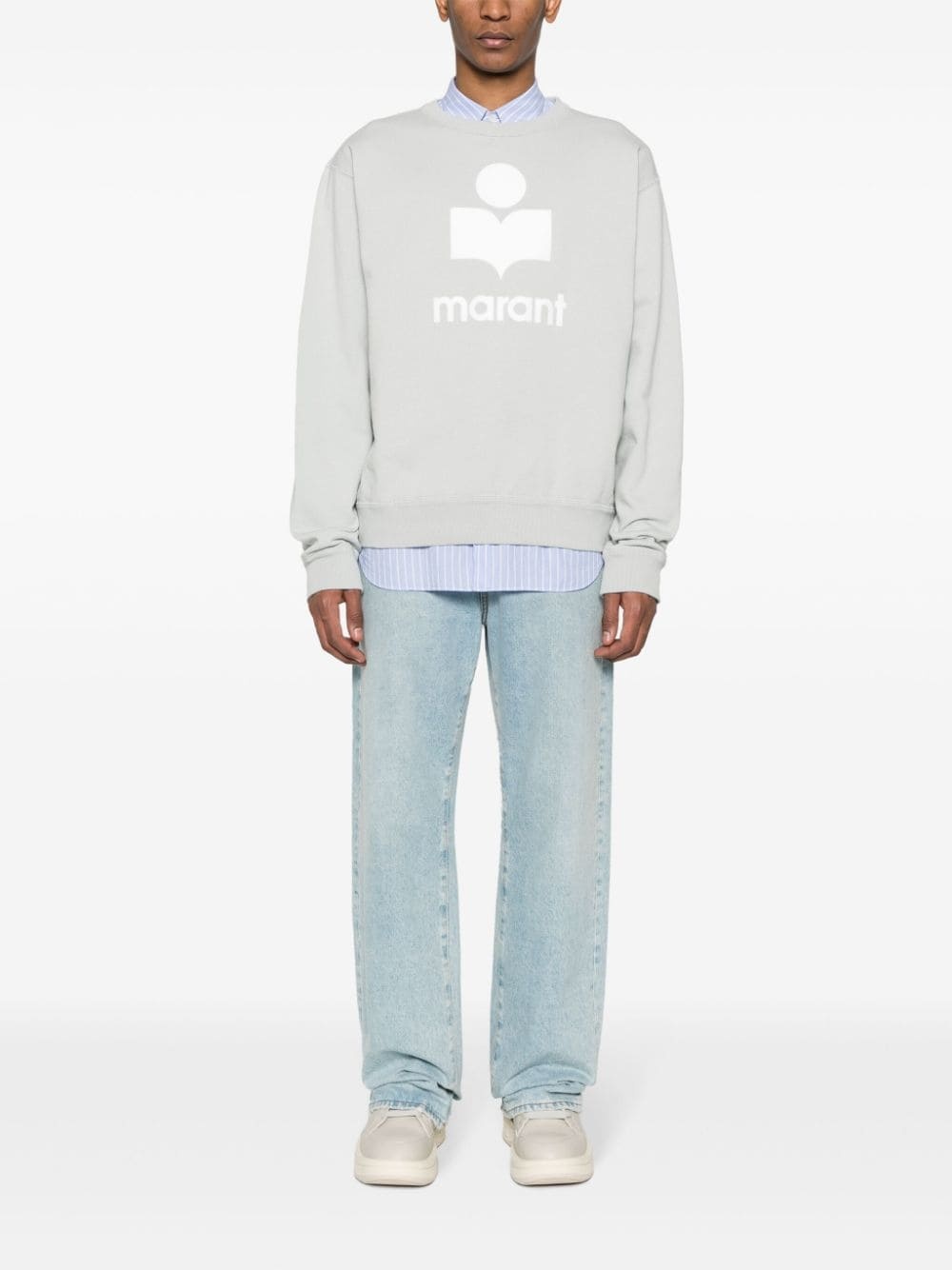 Mike flocked-logo sweatshirt - 2
