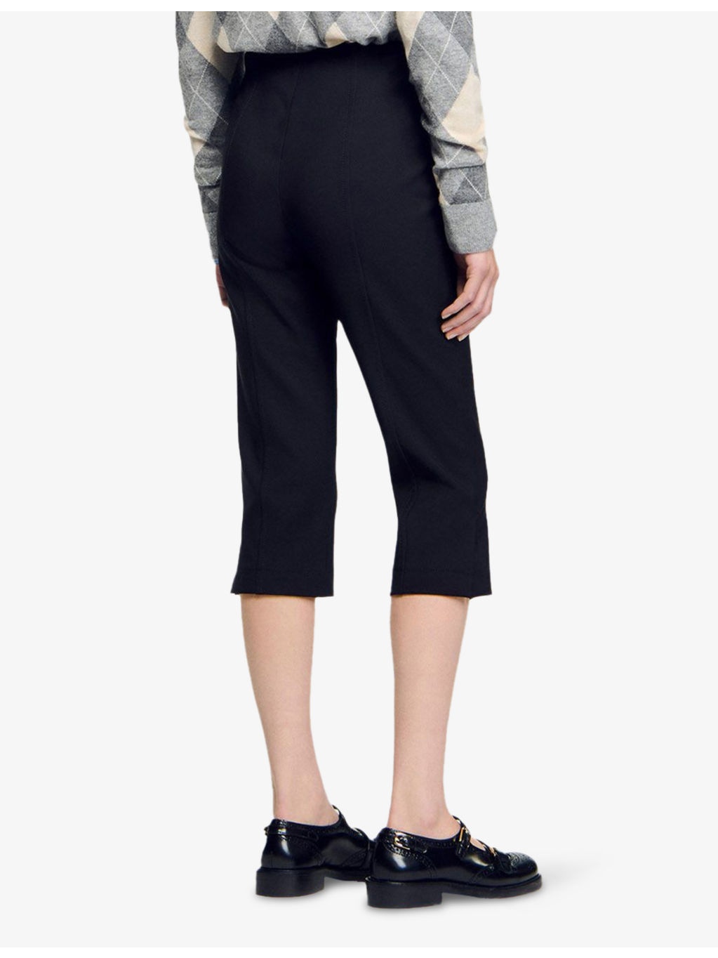 Capri Button-Embellished Stretch-Woven Trousers - 3