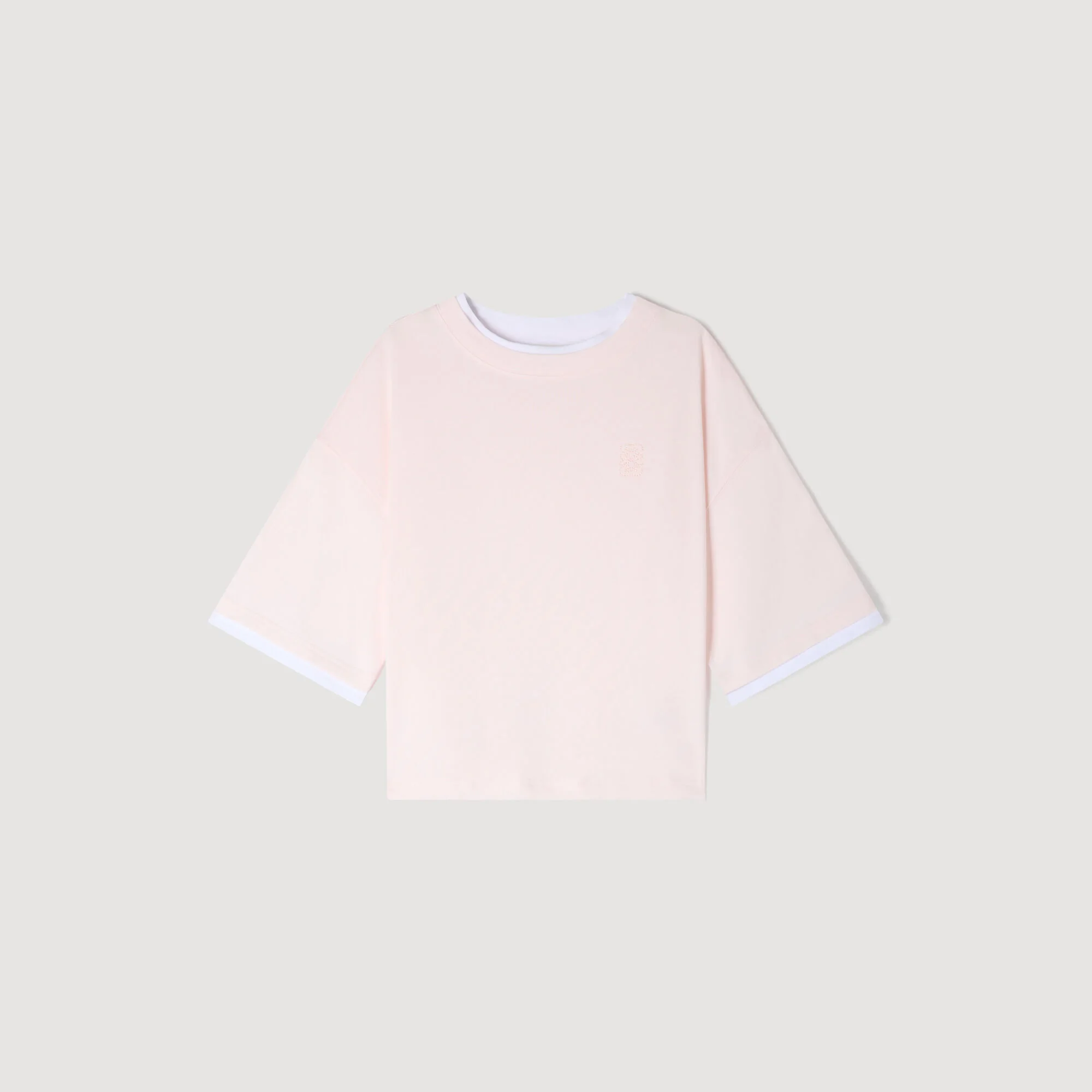 T-SHIRT WITH CONTRASTING TRIM - 1