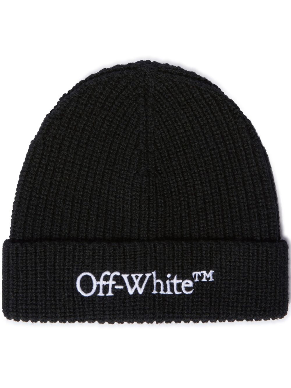 BOOKISH CLASSIC KNIT BEANIE BLACK - WHIT - 1