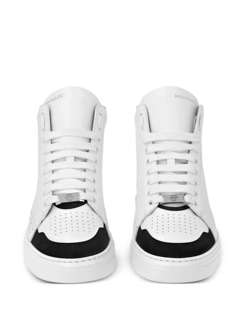 Hexagon leather sneakers - 4