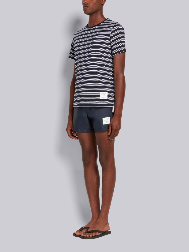 Black Molded Rubber Stripe Flip Flop 6