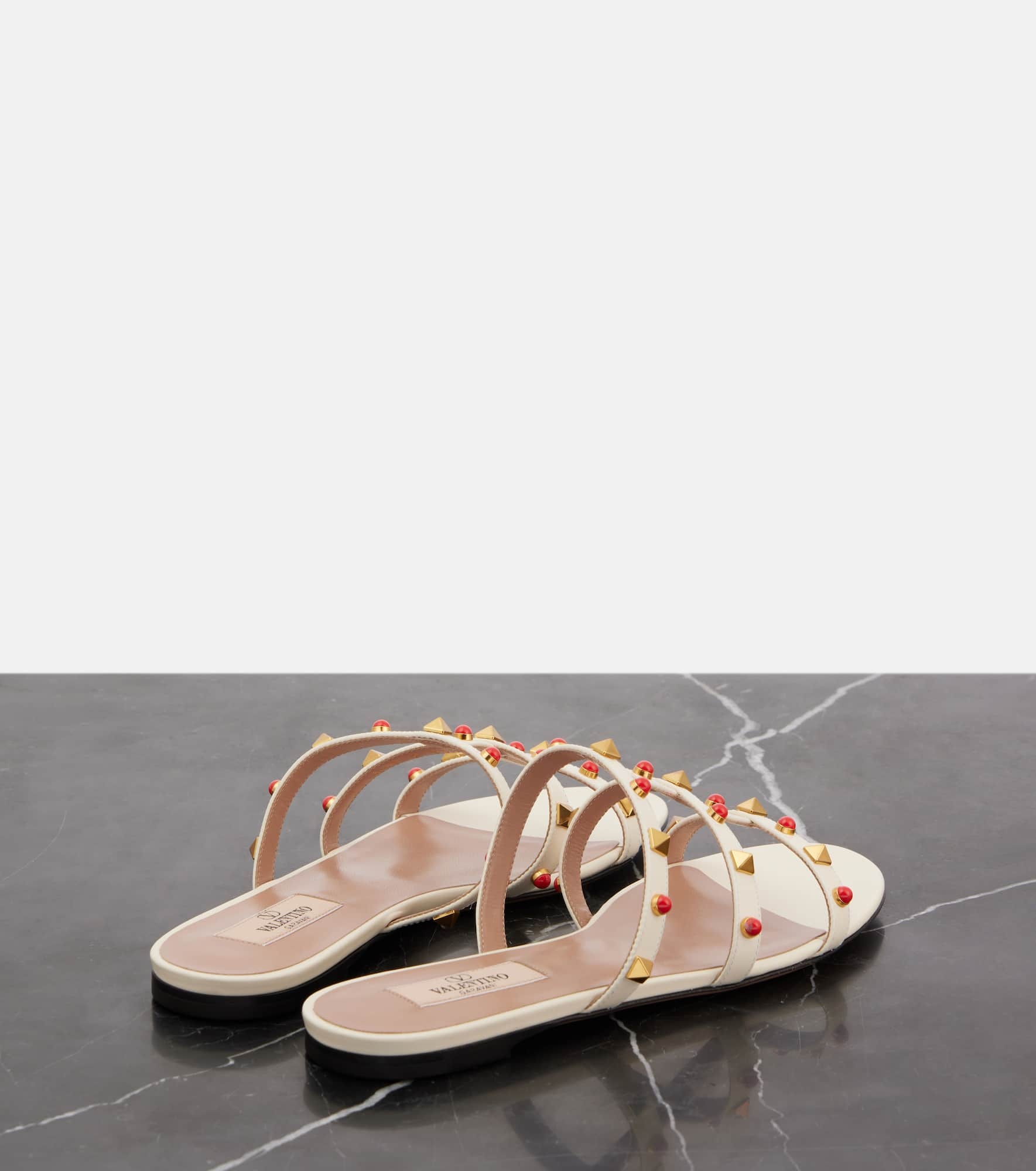 Rockstud leather sandals - 2