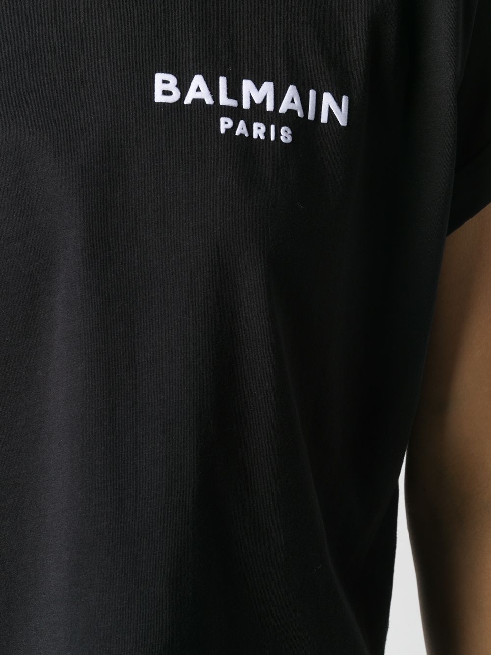 logo-embroidered cropped T-shirt - 5