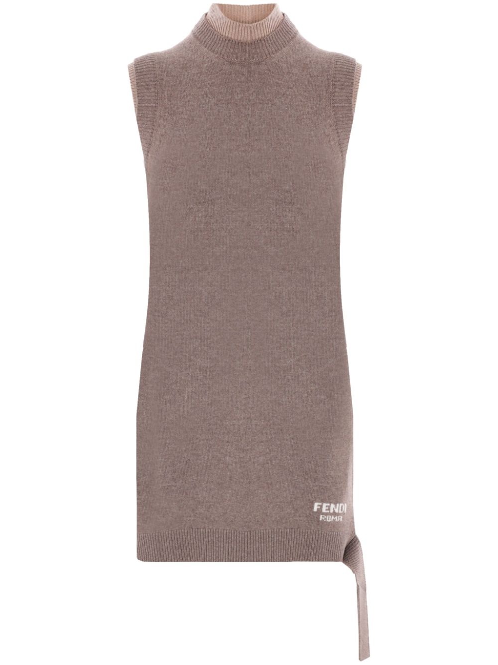 【送料&関税込】Fendi Wool Knit Dress Dress Fabric Black | Fendi
