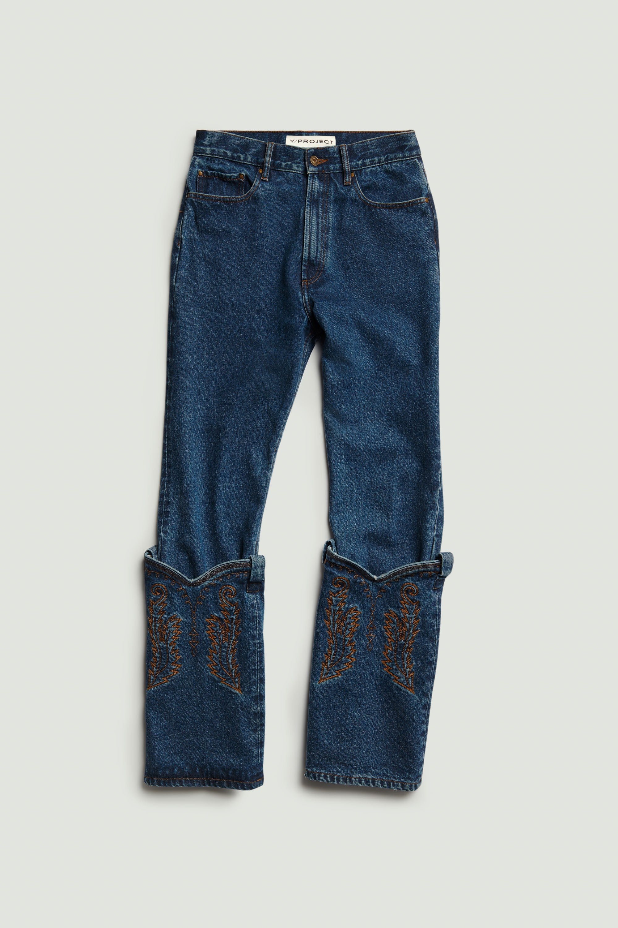 Y/Project Classic Cowboy Cuff Jeans | REVERSIBLE