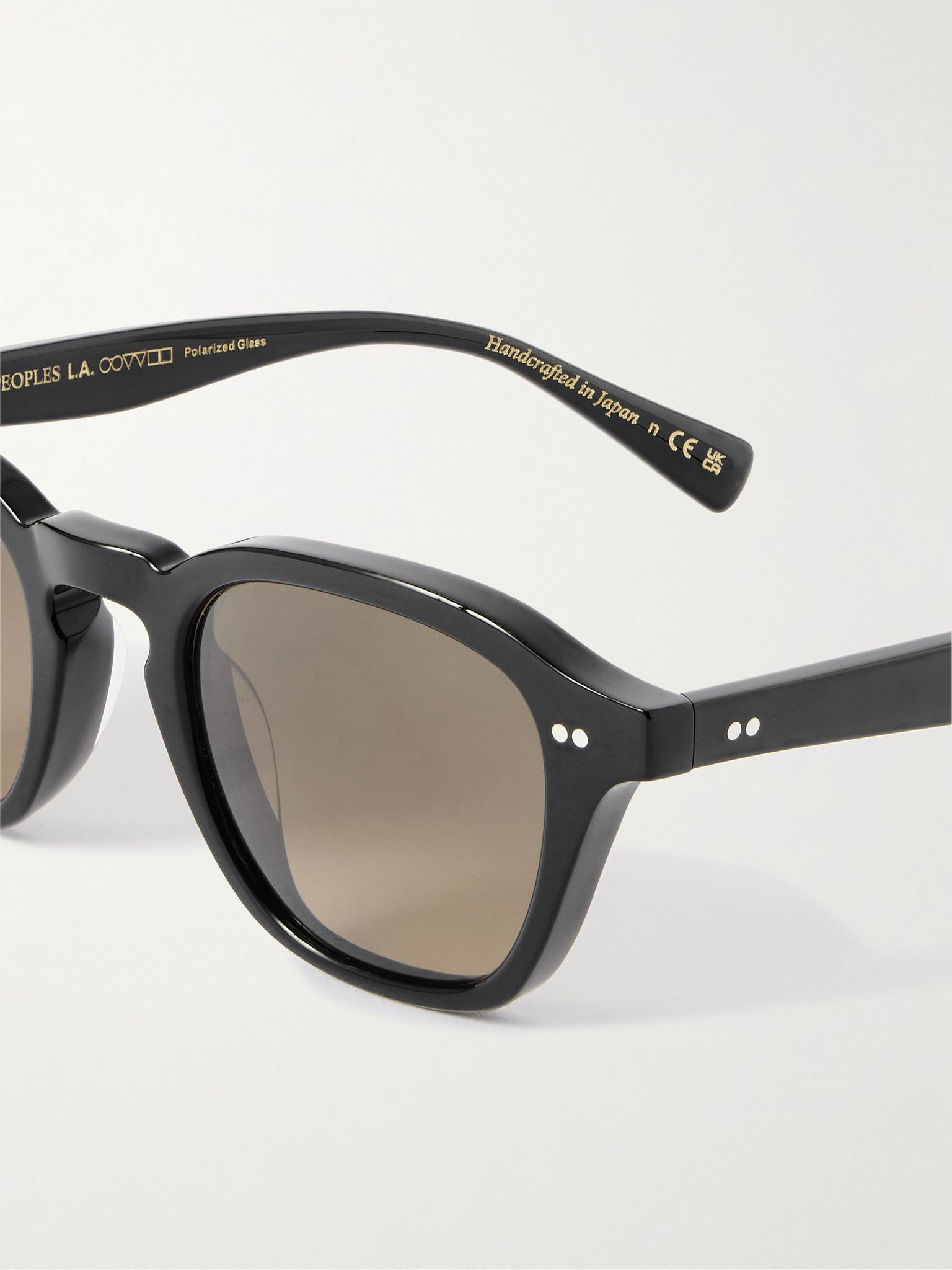 Eyles D-Frame Acetate Polarised Sunglasses Black - 3